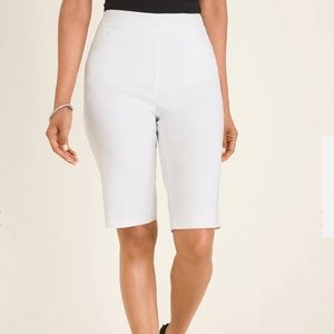 Chico’s So Slimming Petite White Bermuda Shorts